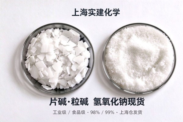 片碱与粒碱（固体氢氧化钠）实拍